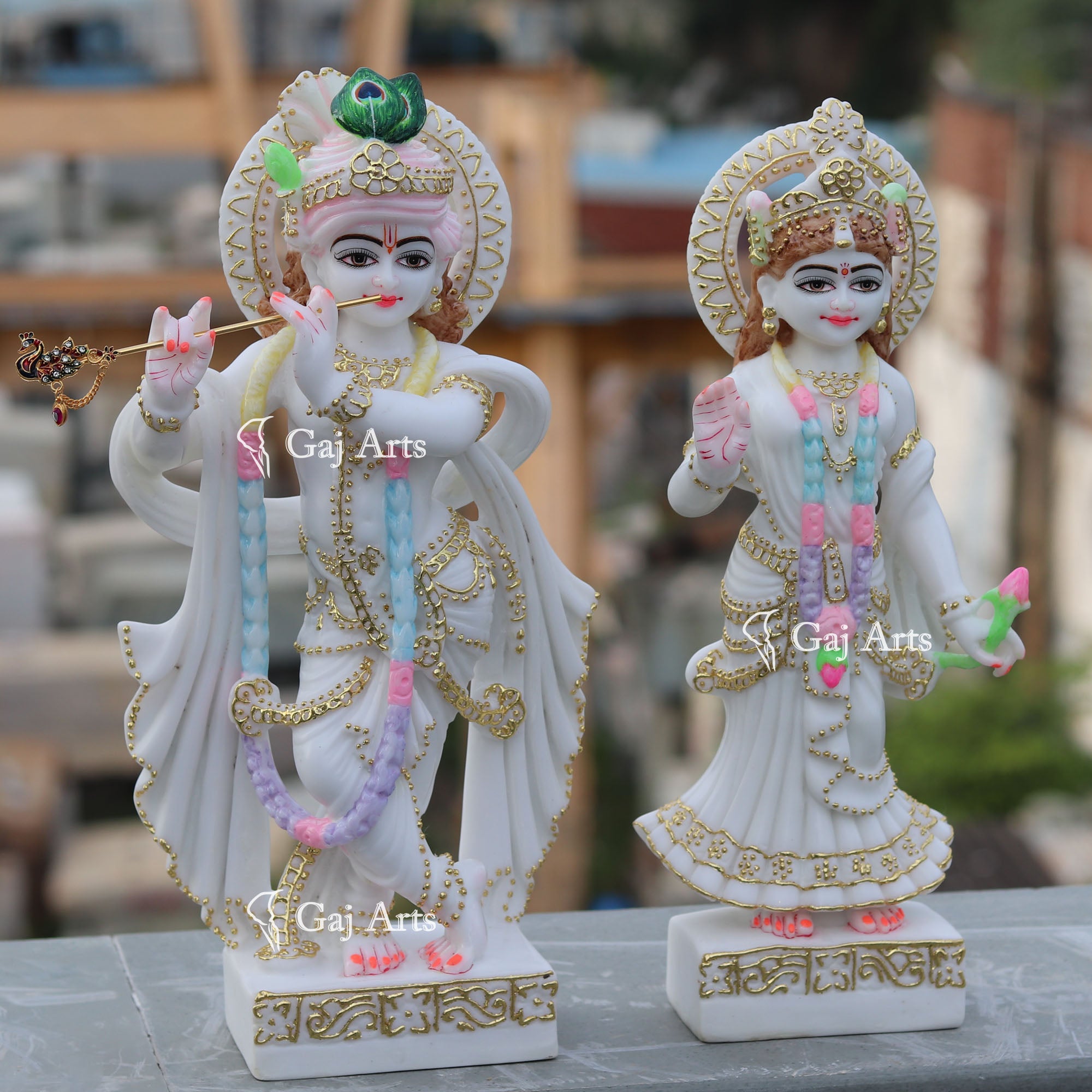 Marble Radha Krishna Idol | 15 Inch