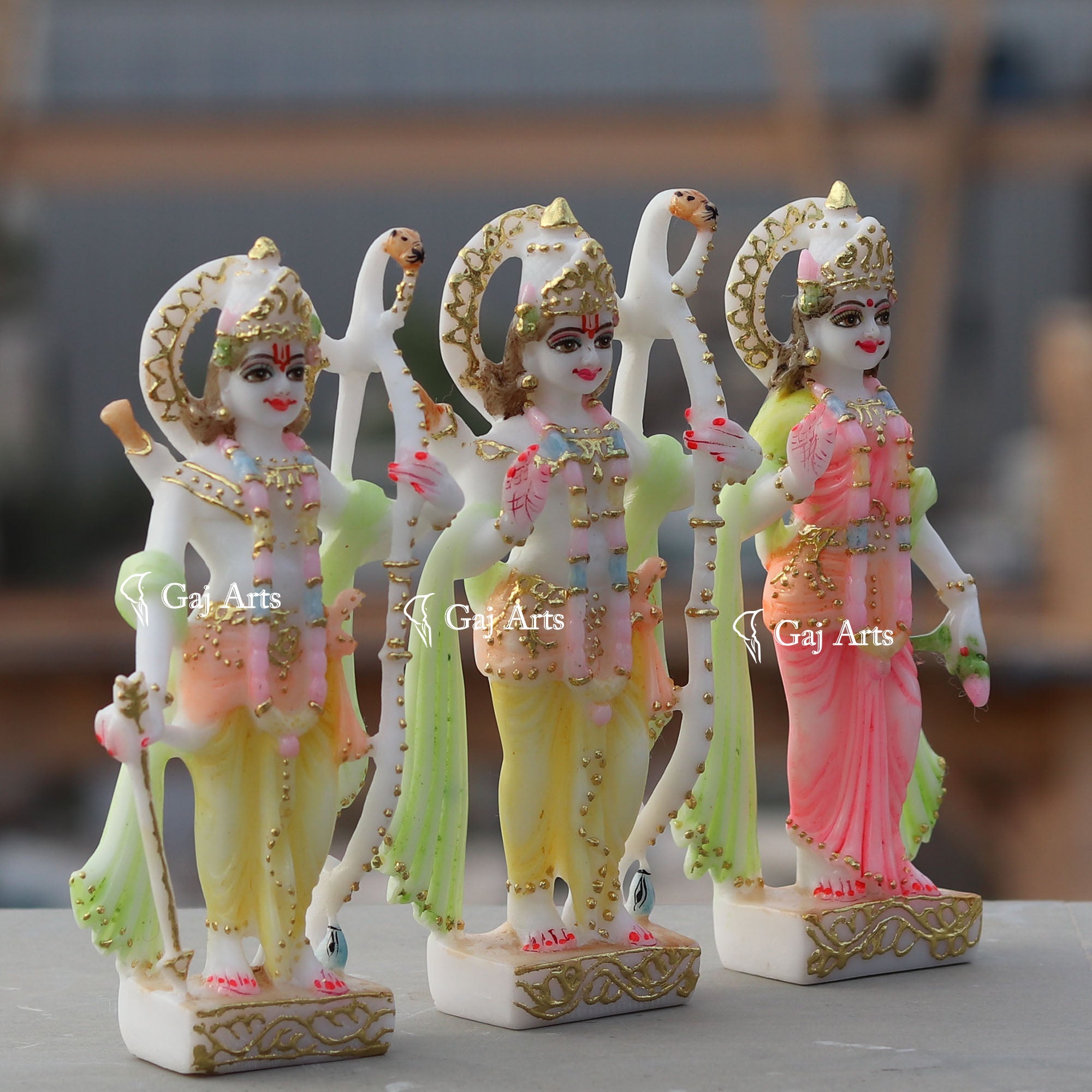 Marble Ethiopia Ram Jodi Idol | 7 Inch