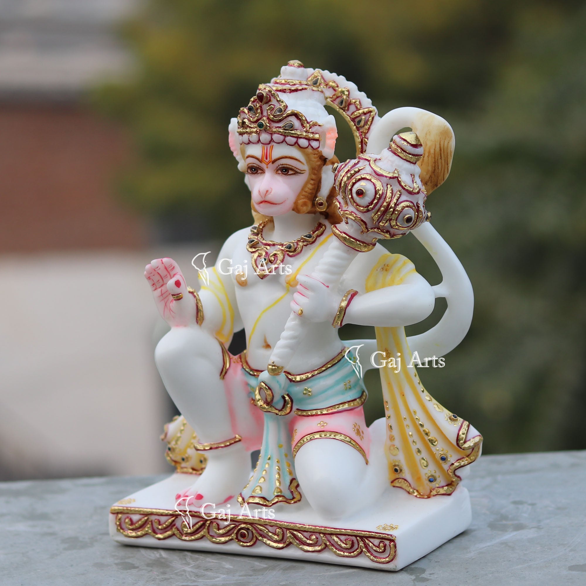 Marble Hanuman Ji Idol | 9 Inch