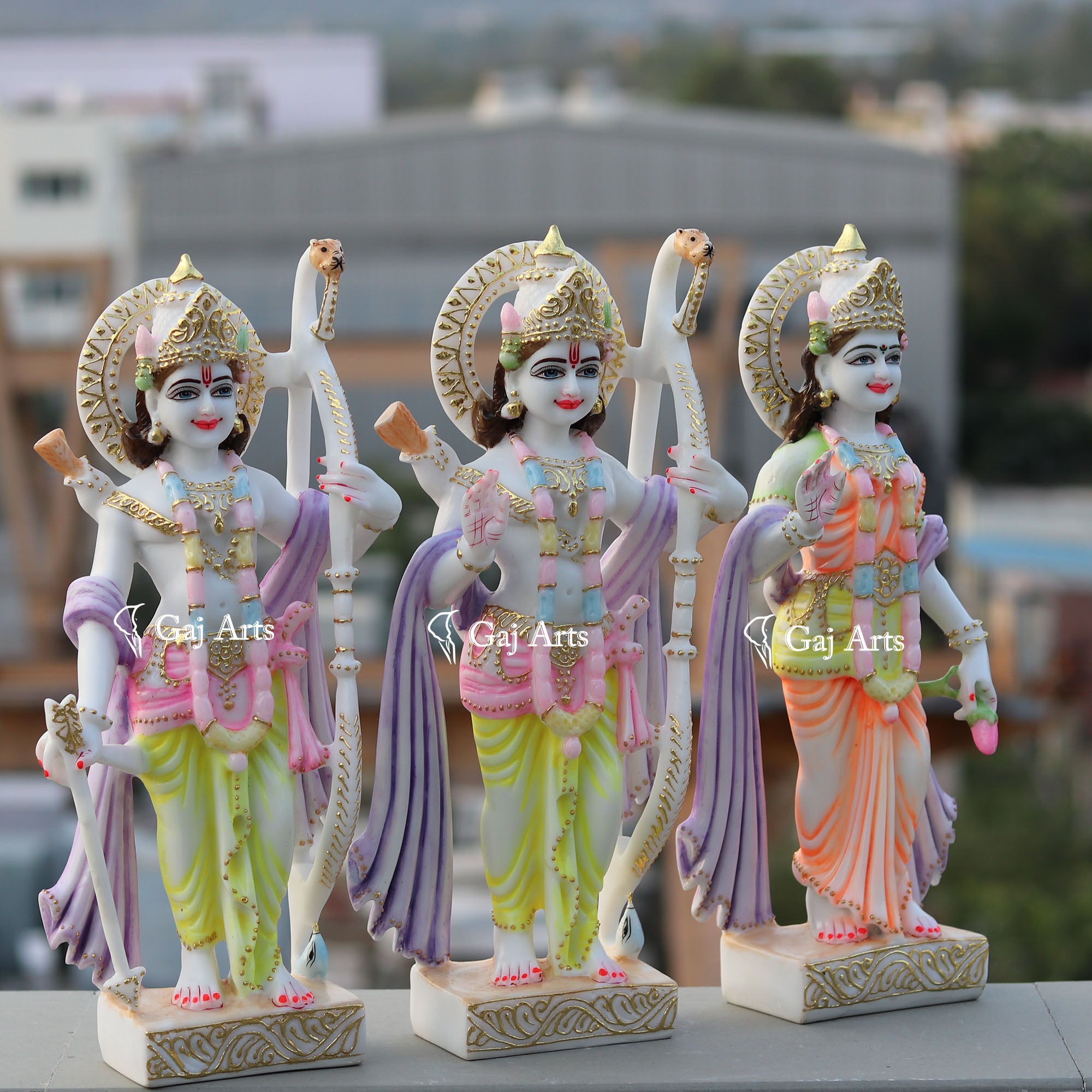Ethiopia Marble Ram Jodi Idol | 18 Inch