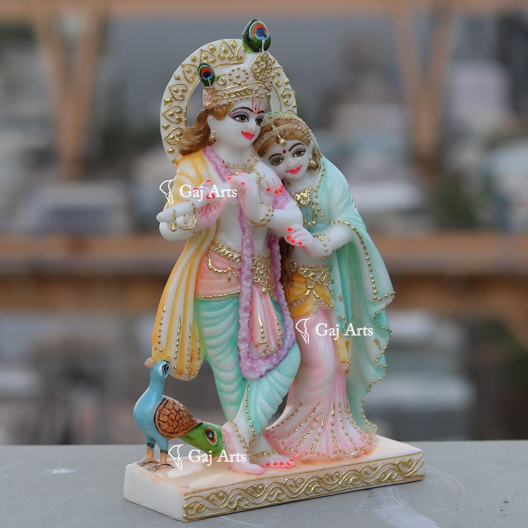 White Marble Ethiopia Radha Krishna Jodi | 12 Inch