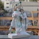 White Marble Ethiopia Radha Krishna Idol | 24 Inch