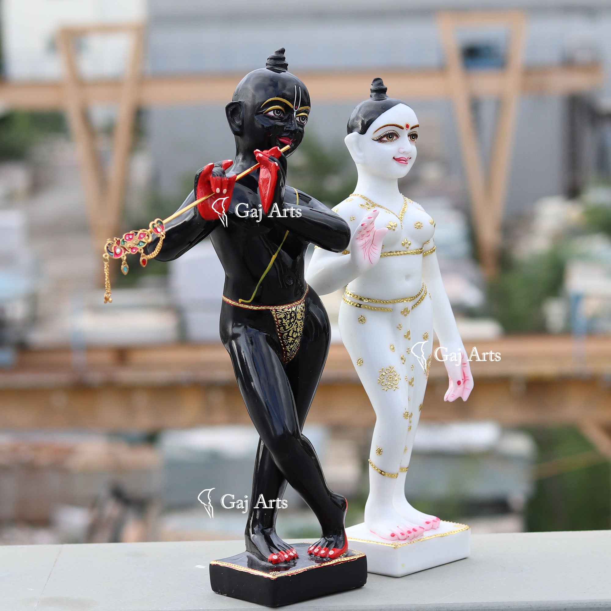 Rajasthan Black Marble Iskon Radha Krishna Idol | 18 Inch