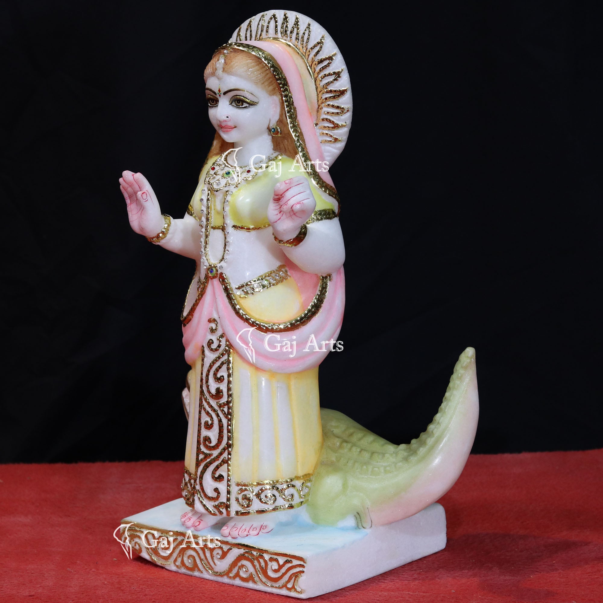 White Makrana Marble Khodiyar Maa Idol | 15 Inch