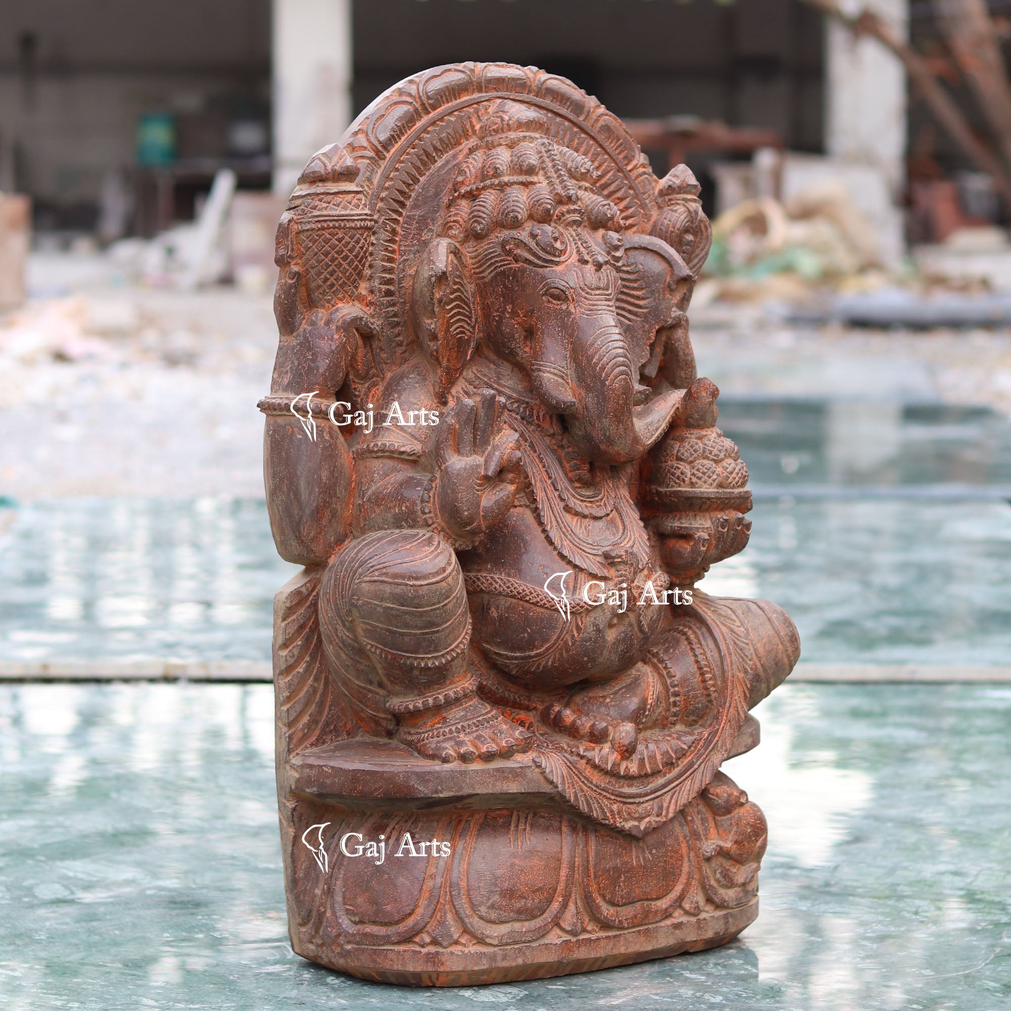 Sandstone Ganesh Statue | 30 Inch