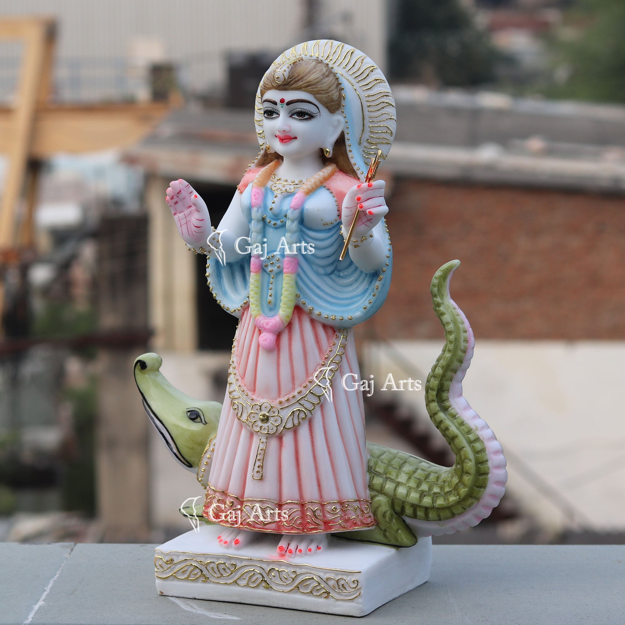Marble Ethiopia Khodiyar Maa Idol | 18 Inch