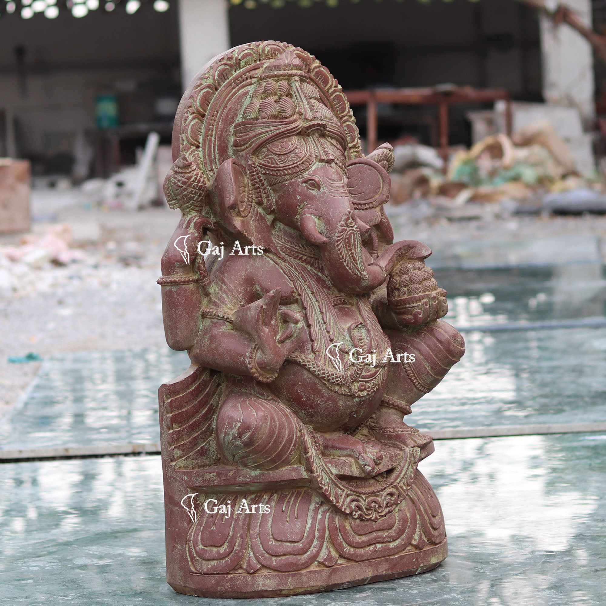 Sandstone Ganesh Statue | 36 Inch