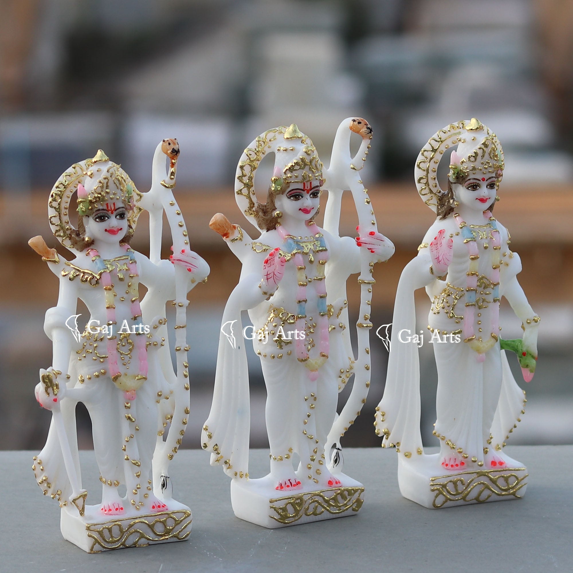 Marble Ethiopia Ram Jodi Idol | 7 Inch