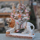 White Marble Durga Maa Idol | 15 Inch