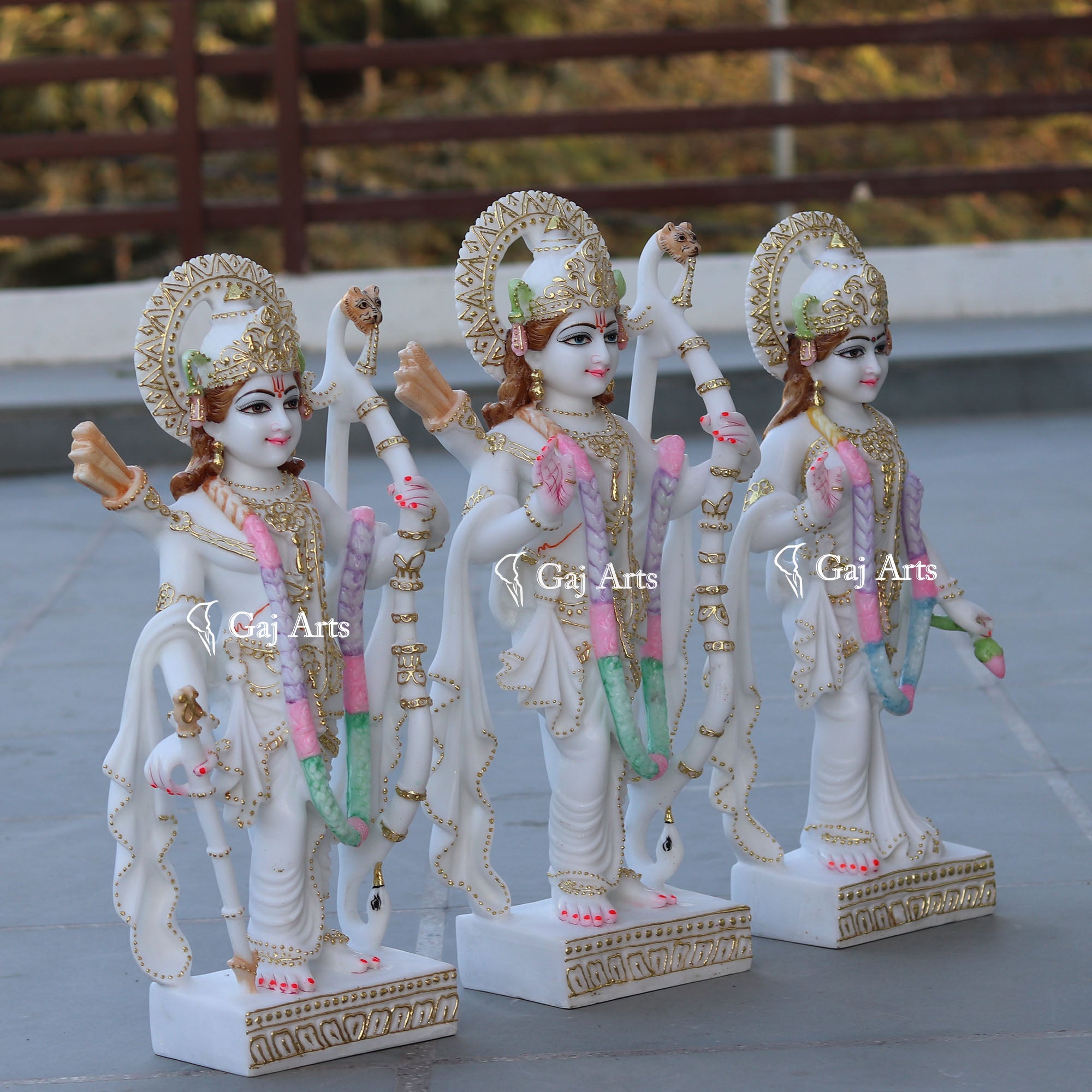 White Marble Ram Jodi Idol | 24 Inch