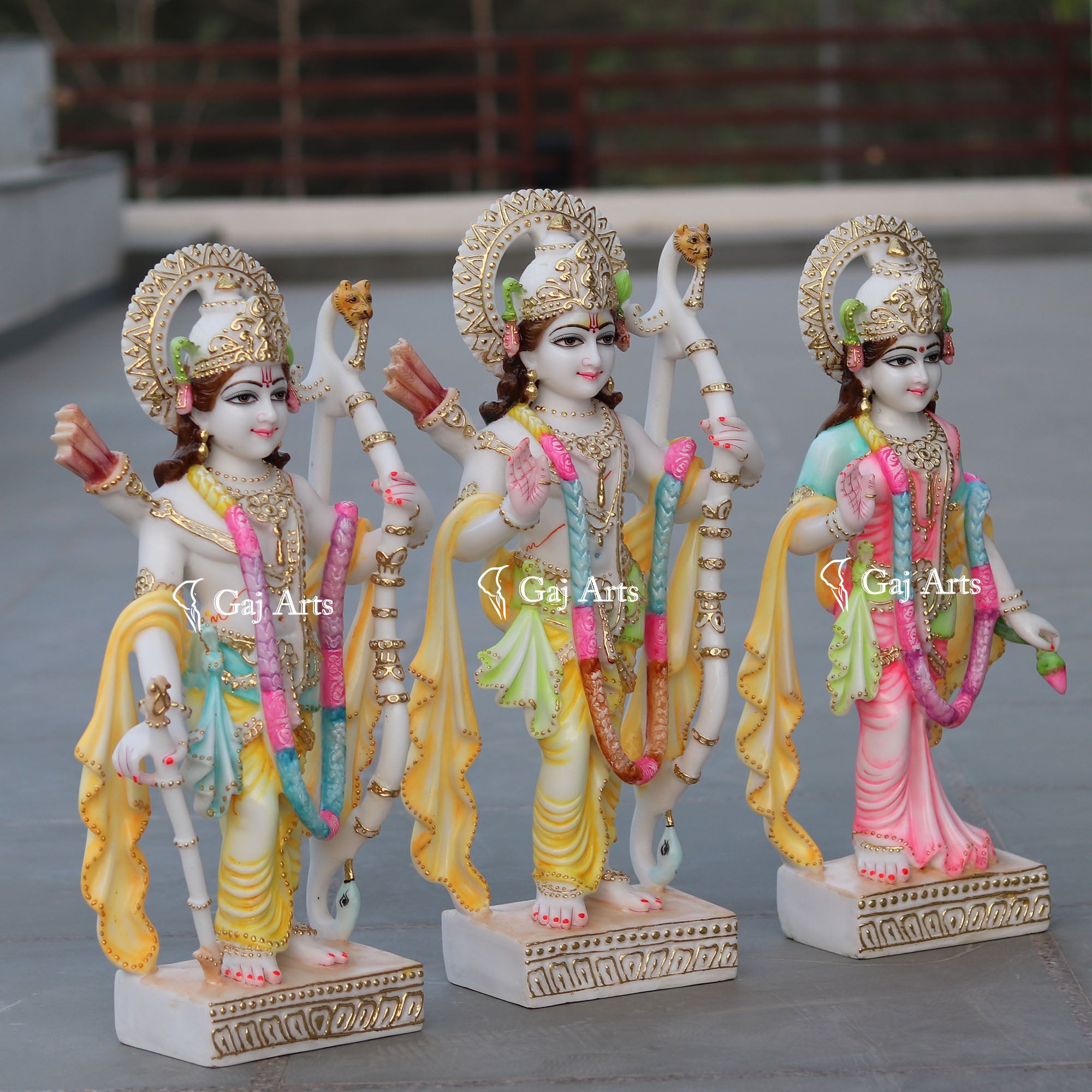 White Marble Ram Jodi Idol | 24 Inch
