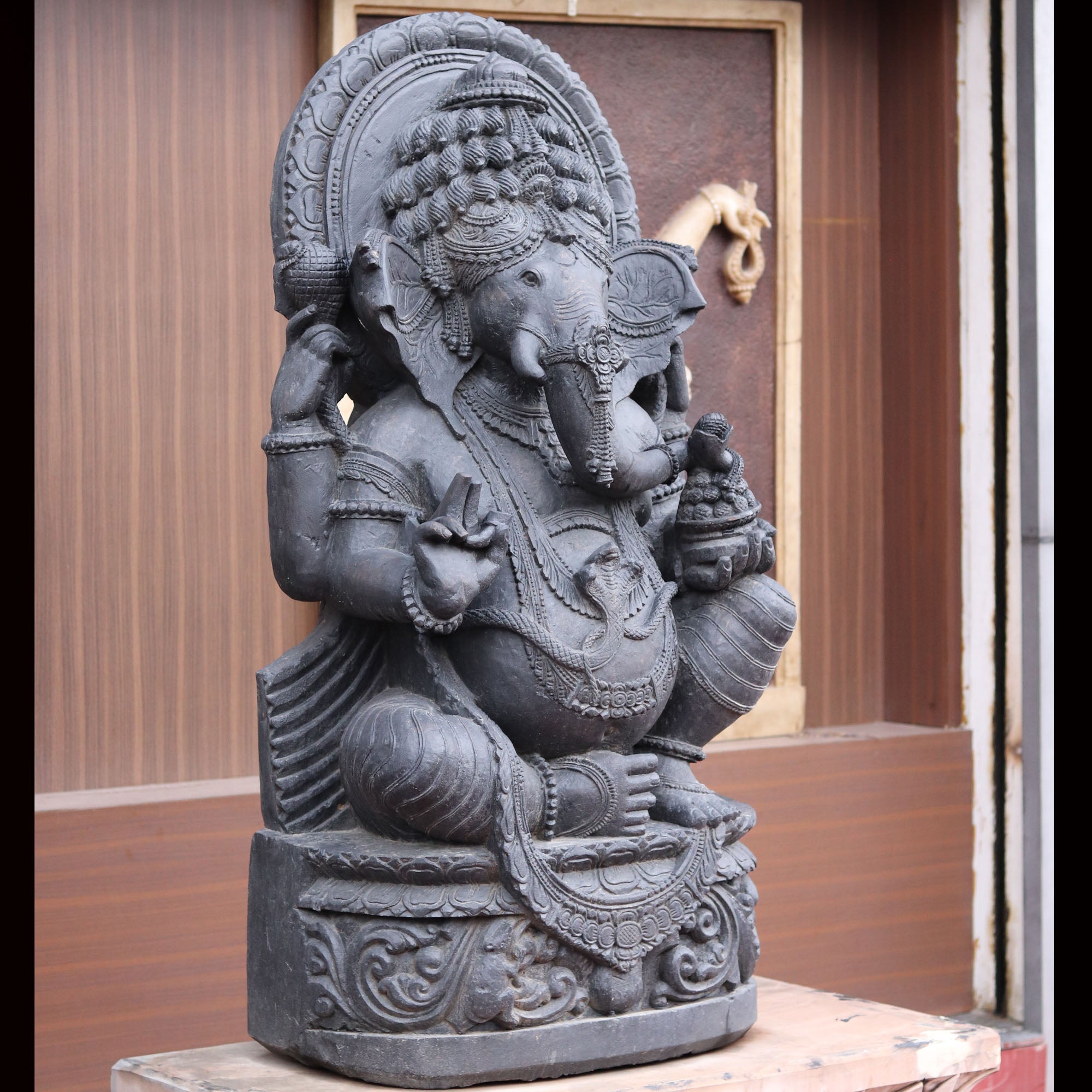 Sandstone Ganesh Murti | 60 Inch