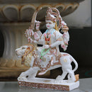 White Marble Durga Mata Idol | 18 Inch