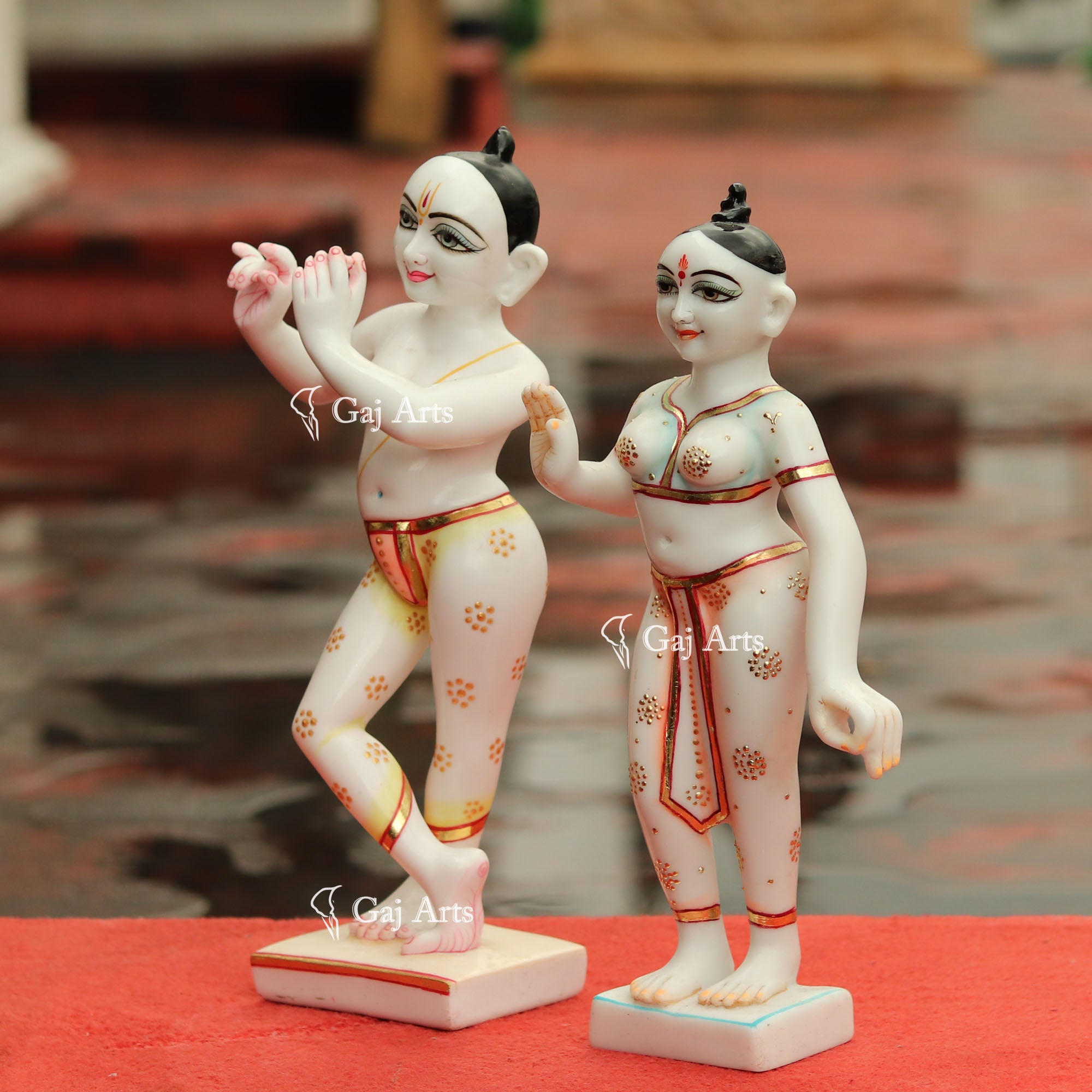 Marble ISKCON Radha Krishna Idol | 15 Inch