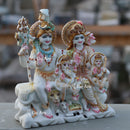 White Marble Shiv Parivar Statue | 12 Inch