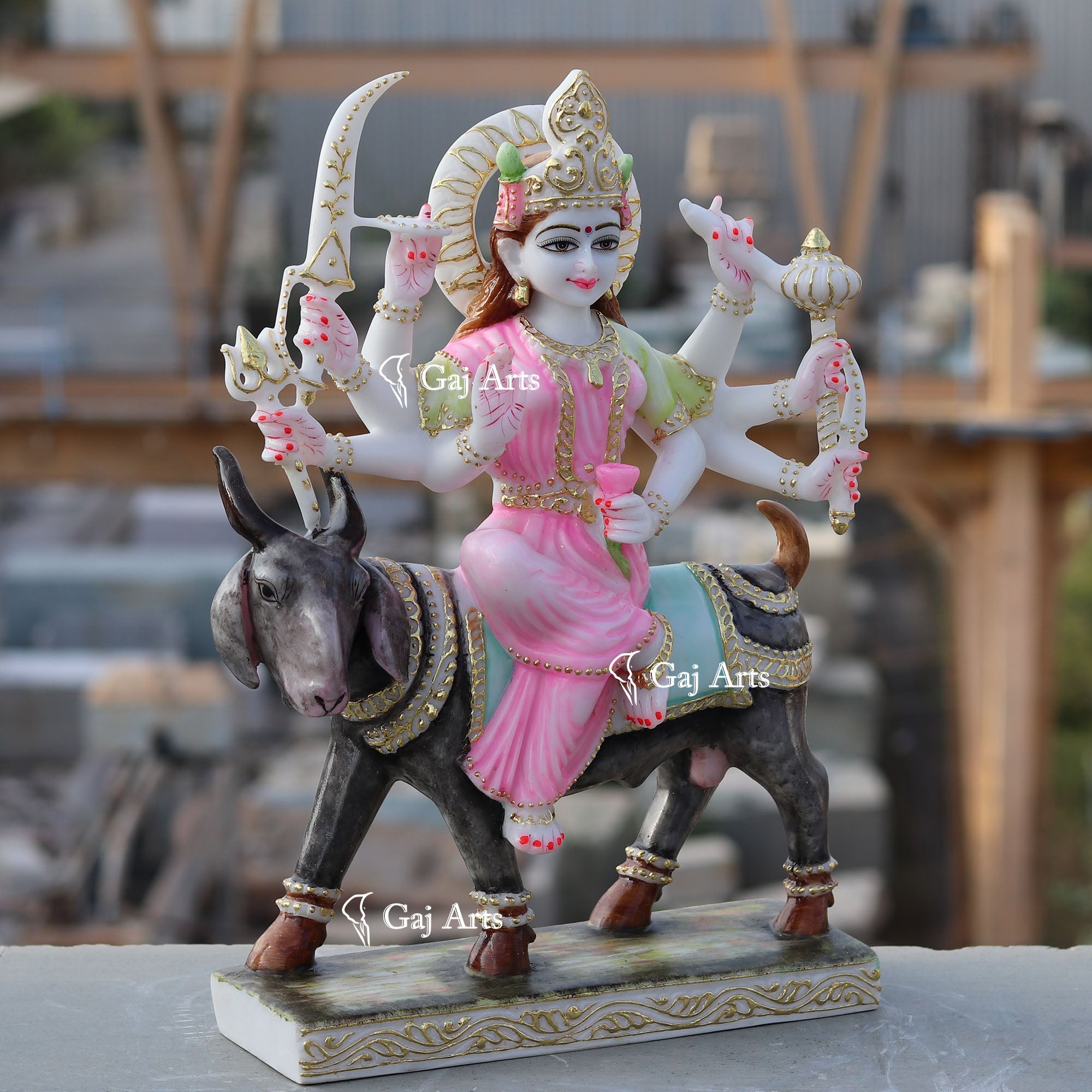 White Marble Ethiopia Meldi Maa Idol | 18 Inch
