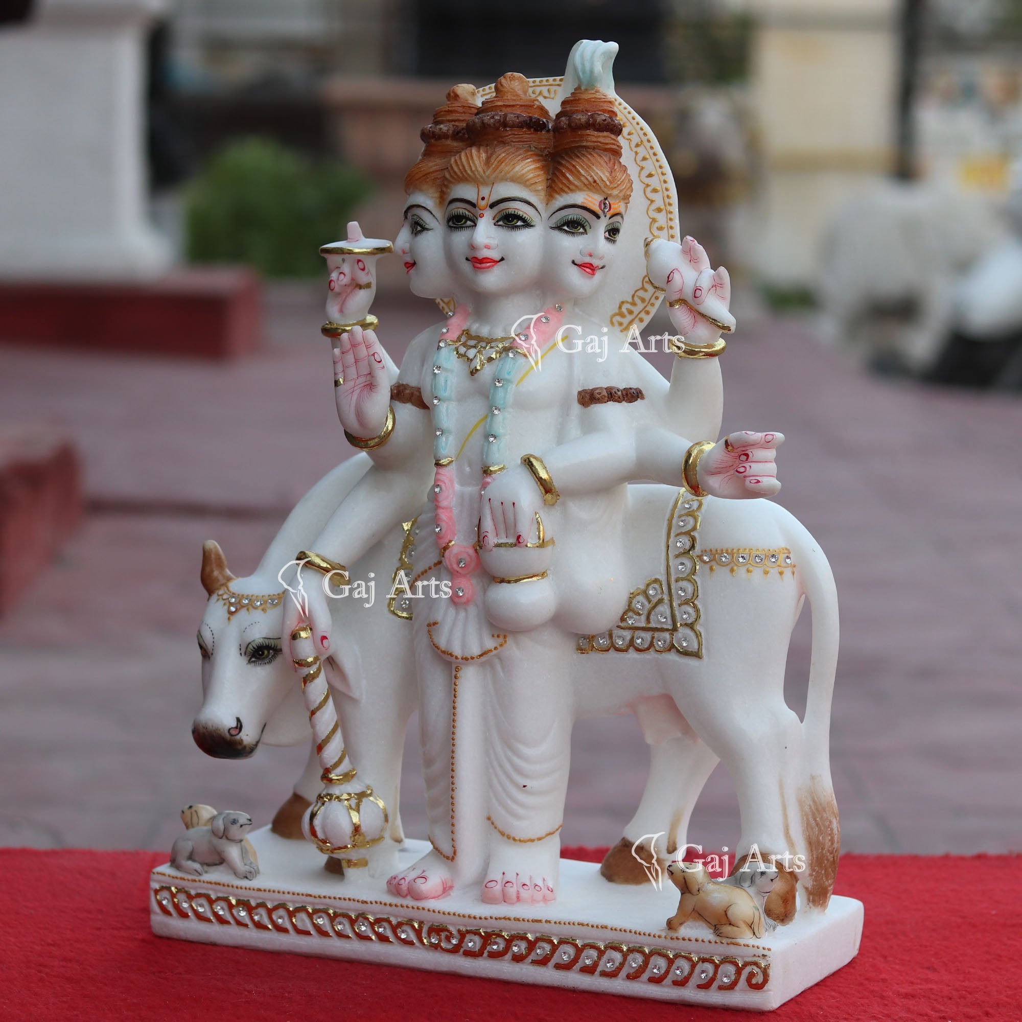 Makrana Marble Dattatreya Idol | 18 Inch