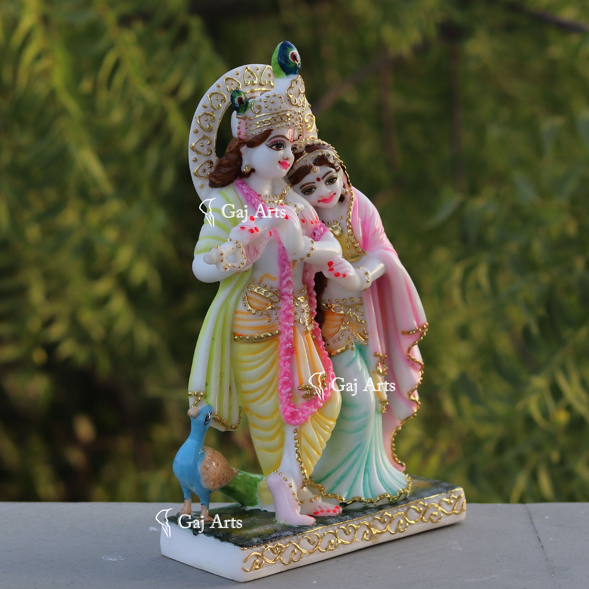 White Marble Ethiopia Radha Krishna Jodi | 12 Inch