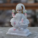 White Marble Lakshmi Mata Statue | 7 Inch