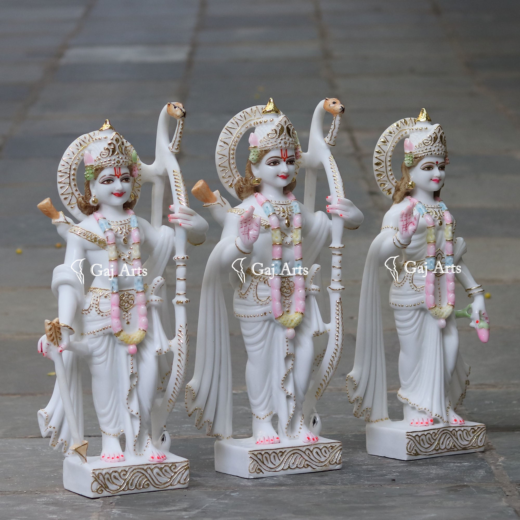 White Marble Ram Jodi Idol | 24 Inch