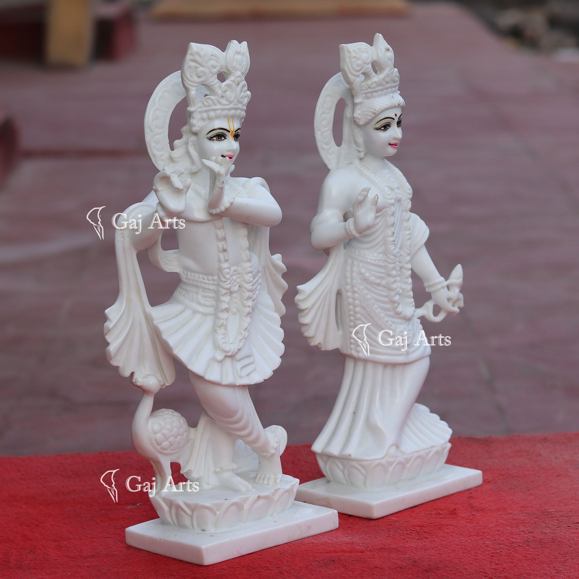 Makrana Marble Radha Krishna Idol | 15 Inch