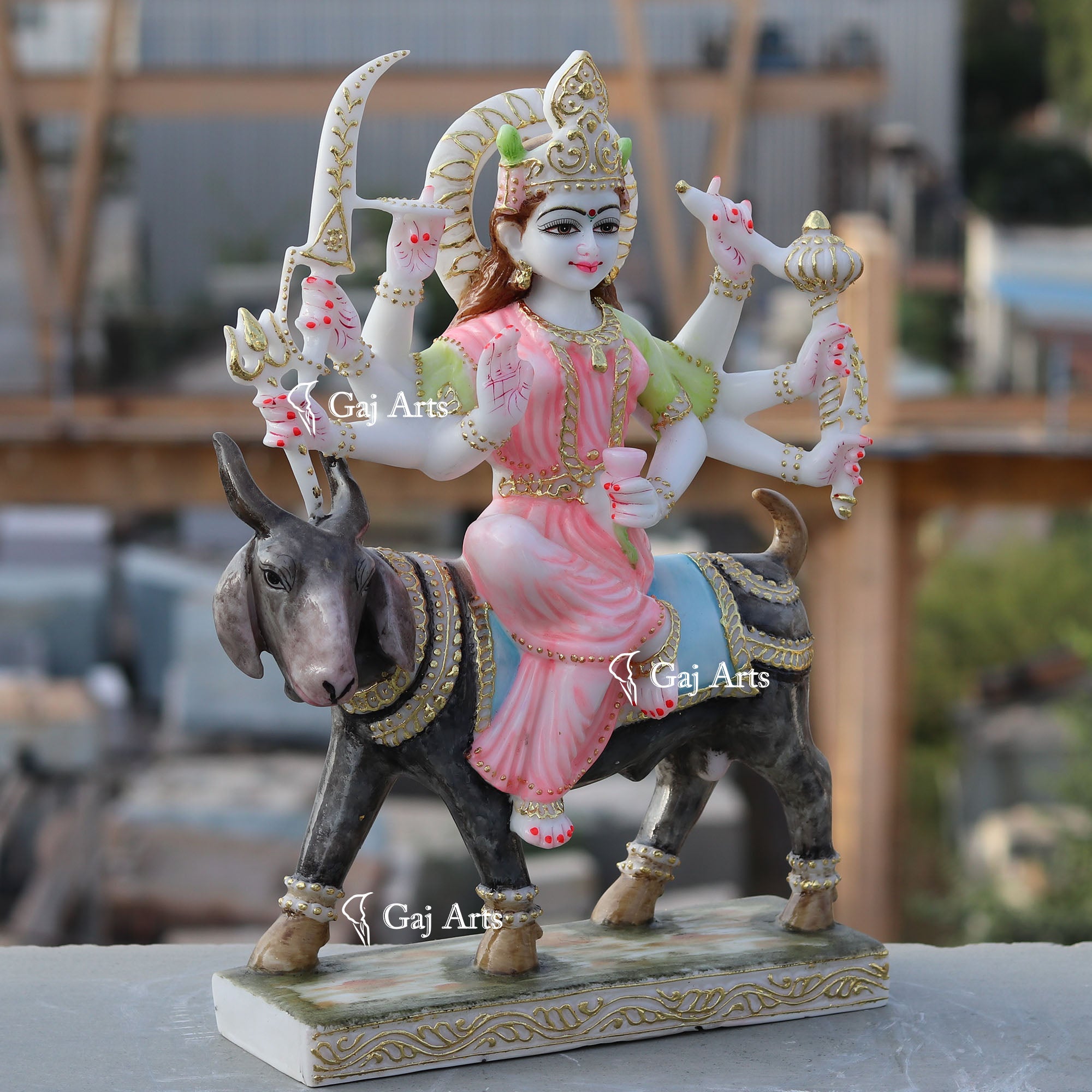 White Marble Ethiopia Meldi Maa Idol | 18 Inch
