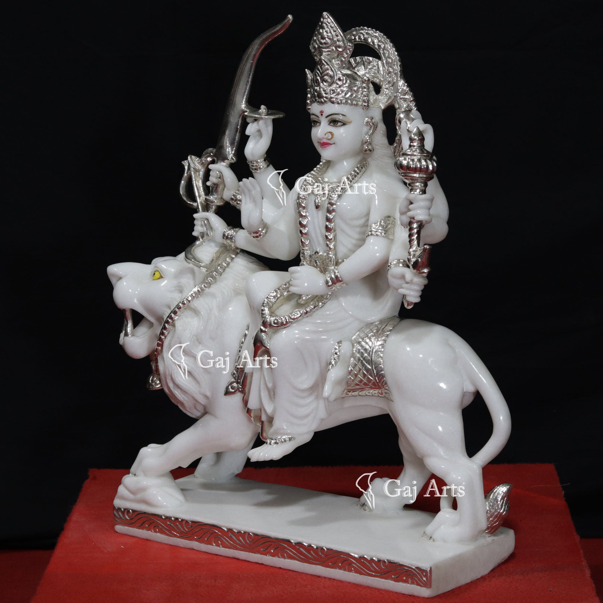 Marble Durga Mata Idol | 24 Inch