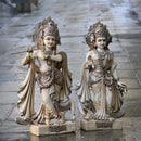 White Marble Ethiopia Radha Krishna Idol | 30 Inch