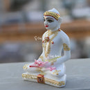 Marble Ethiopia Jain Idol | 5 Inch