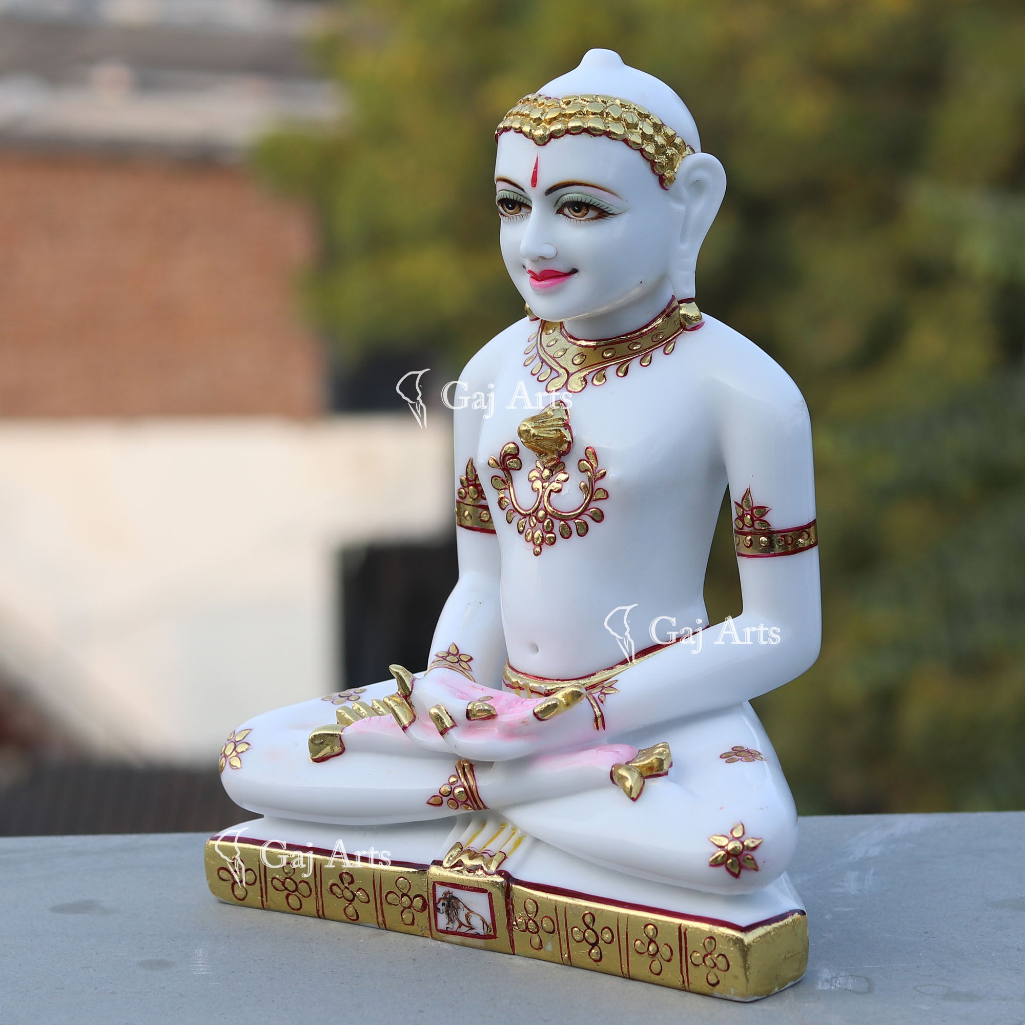 Marble Ethiopia Jain Idol | 11 Inch