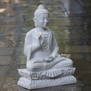 White Marble Buddha Statue | 30 Inch