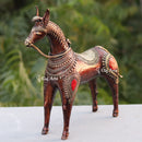 Dhokra Art Horse 11"