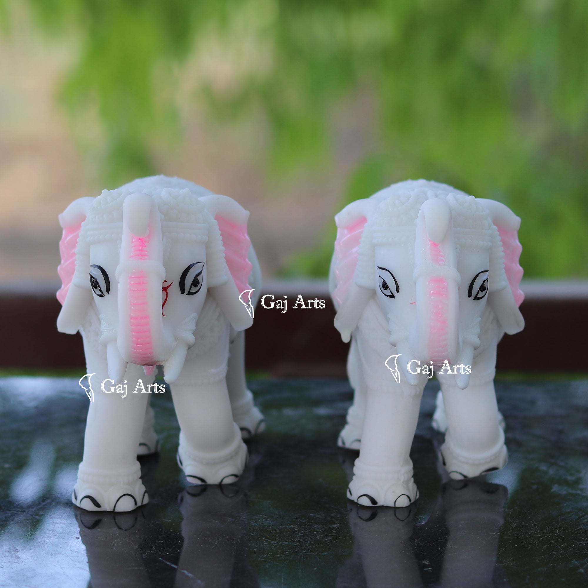 Korean Marble  Elephant Statue | 7 Inch