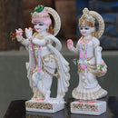White Marble Radha Krishna Idol | 15 Inch