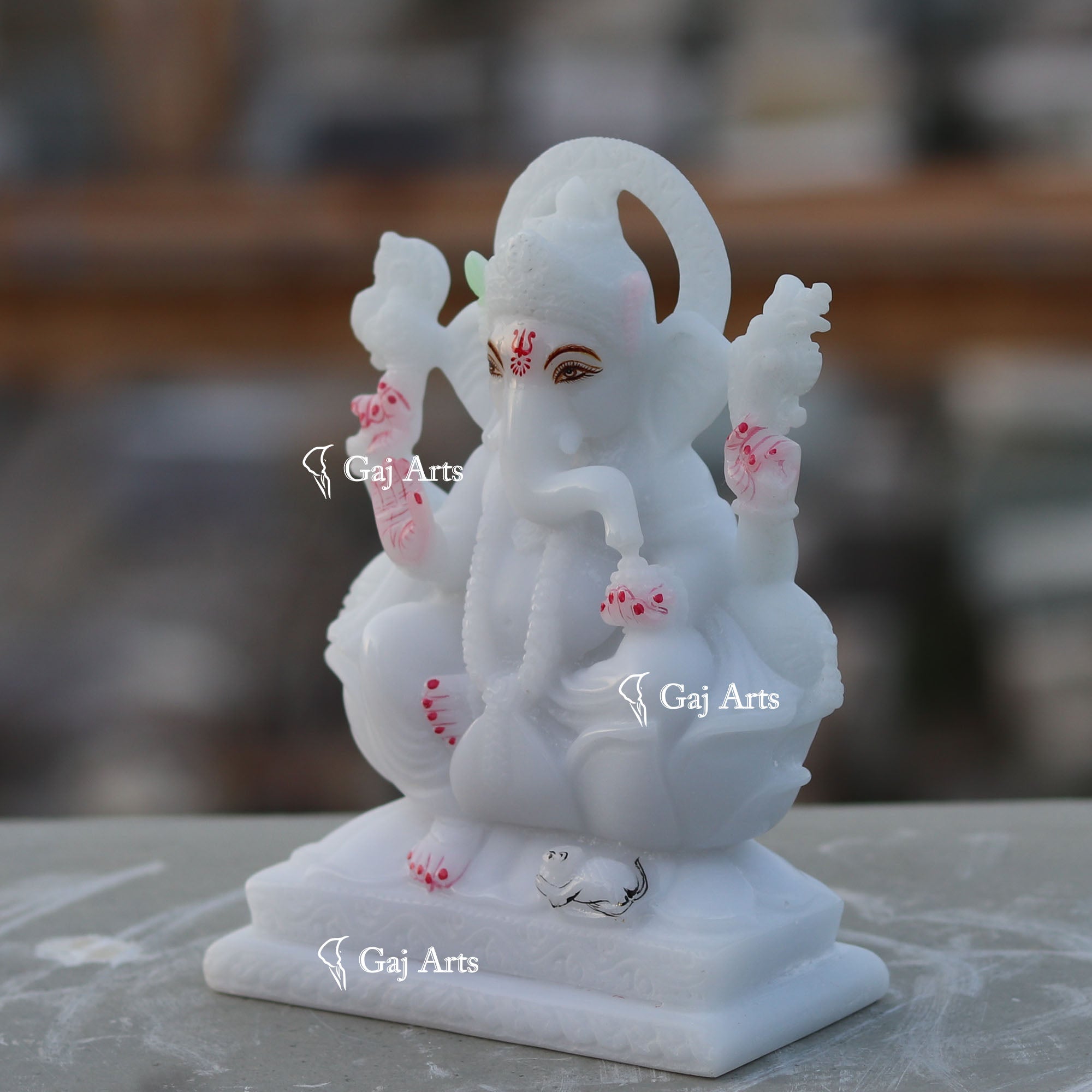 Marble Ganesh Idol  | 7 Inch