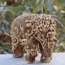 Marble Powder Elephant Statue | 12 Inch