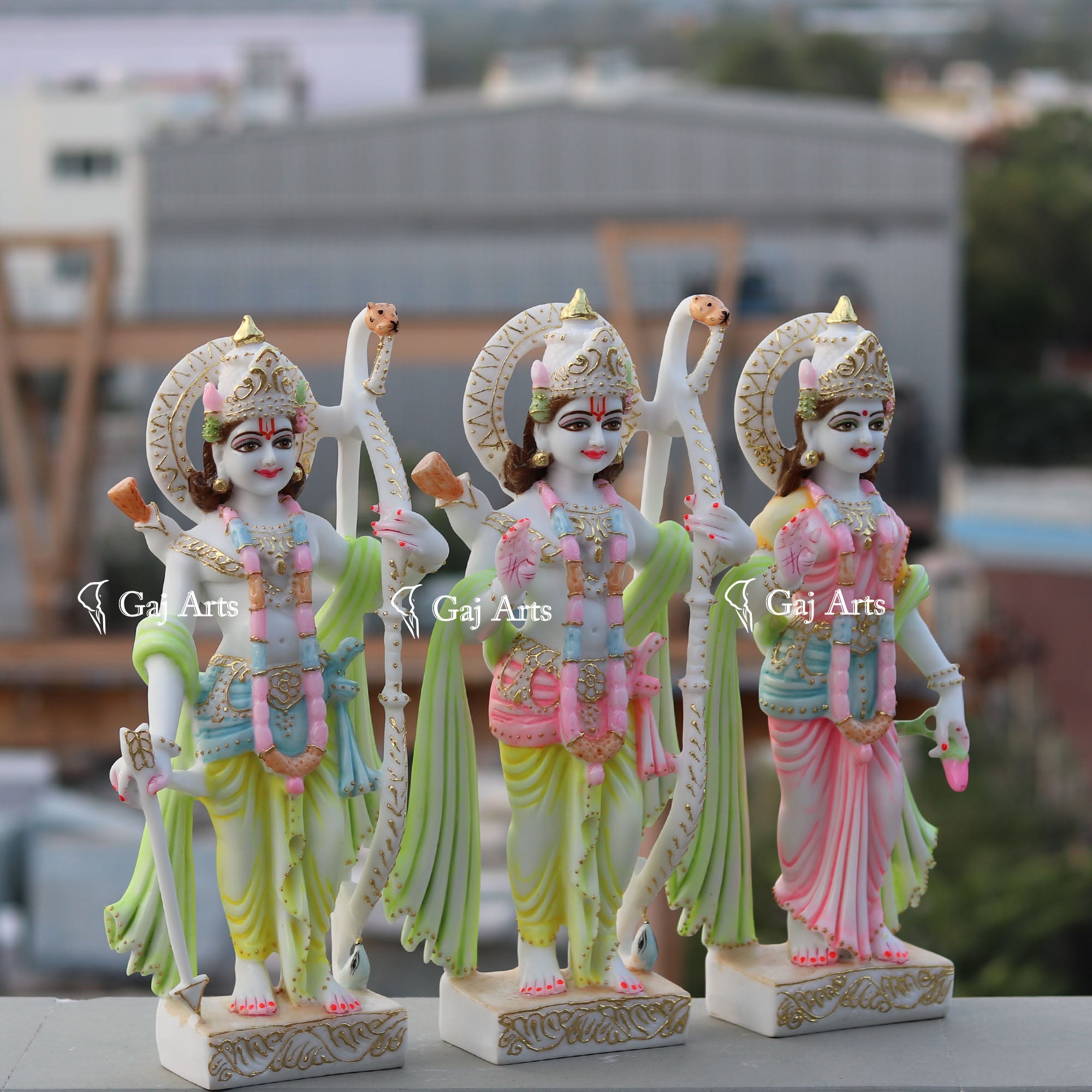 Ethiopia Marble Ram Jodi Idol | 18 Inch