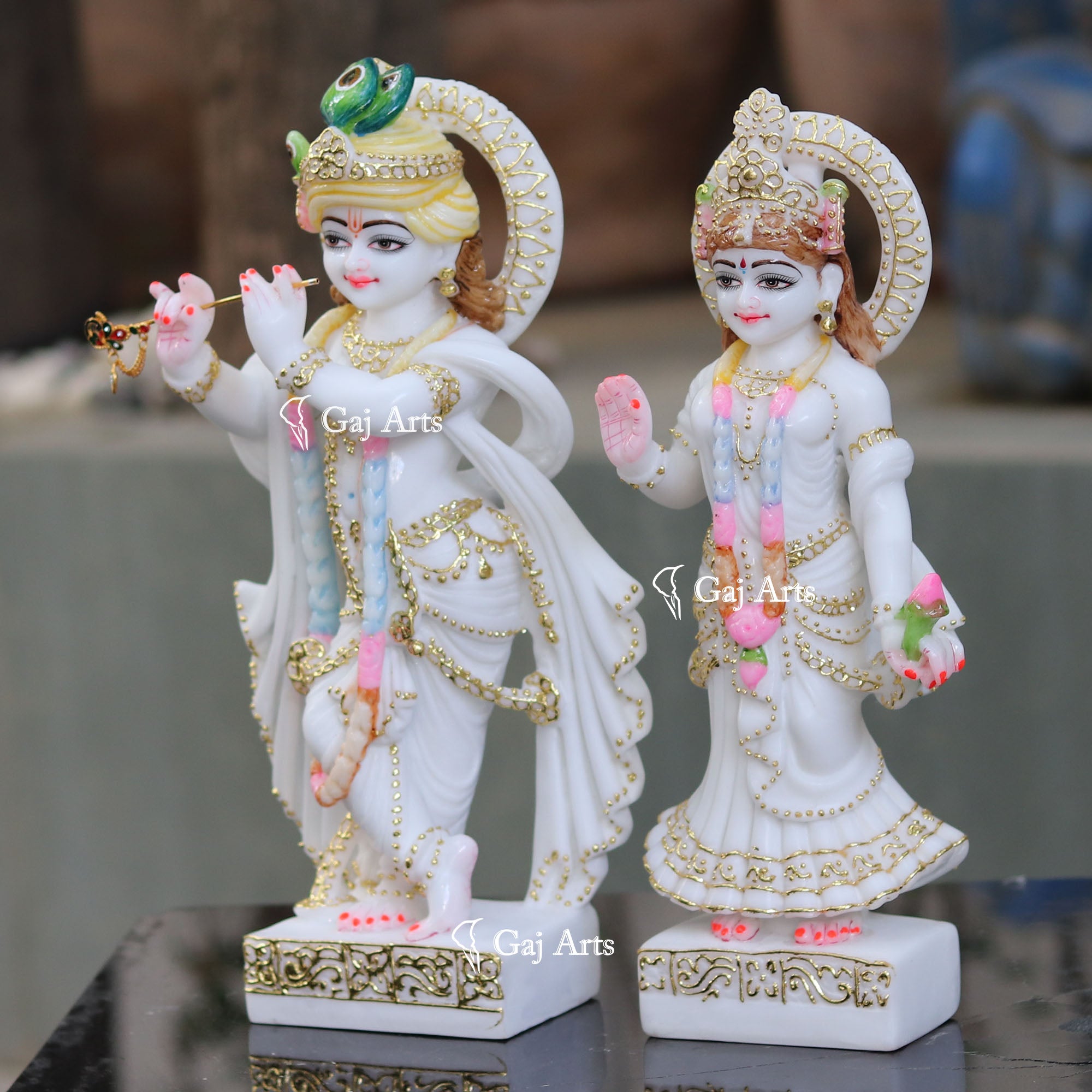 Marble Radha Krishna Idol | 15 Inch