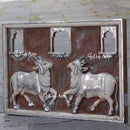 White Marble Jharokha & Cow Wall Panel | 40 Inch