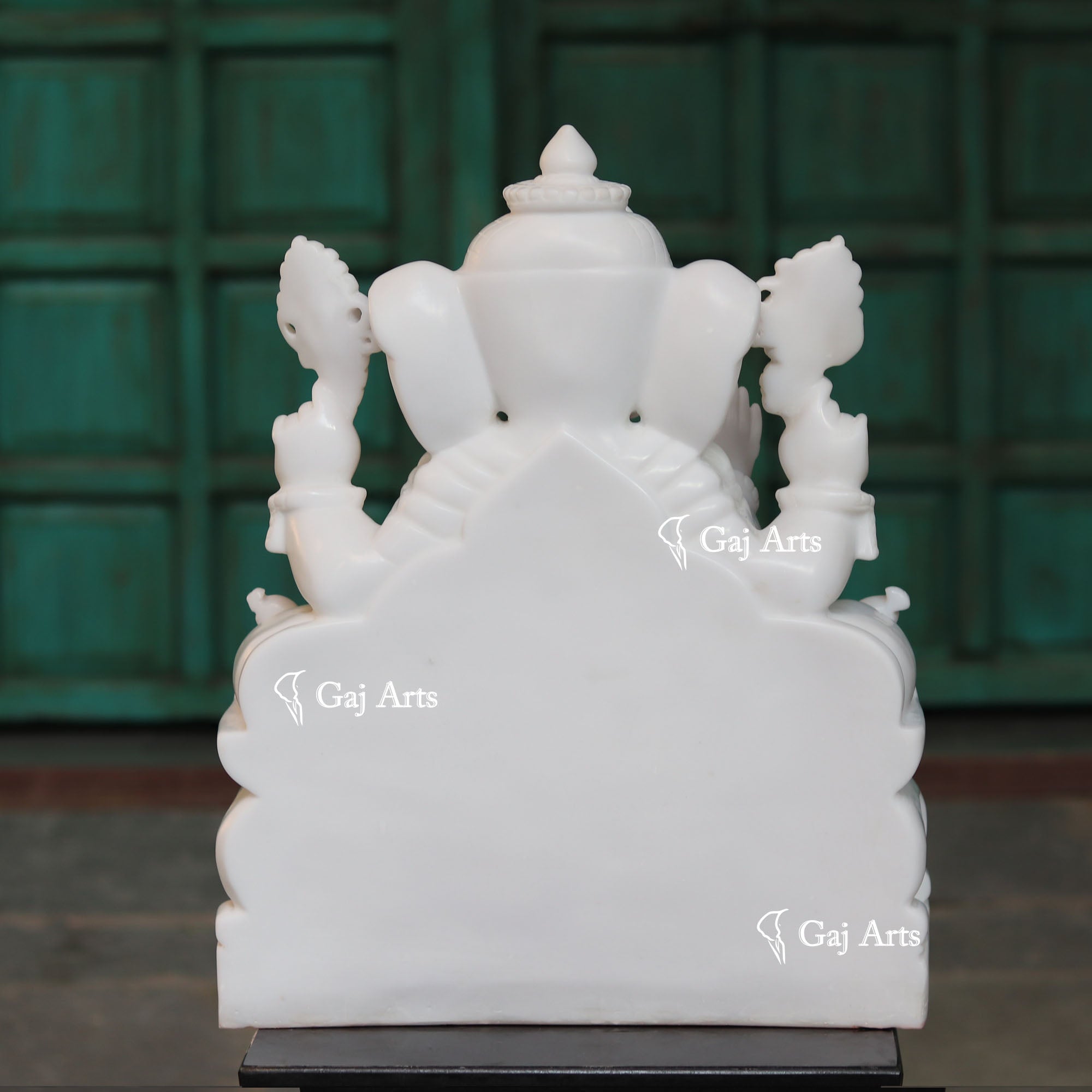 White Marble Ethiopia Ganesh Idol | 24 Inch