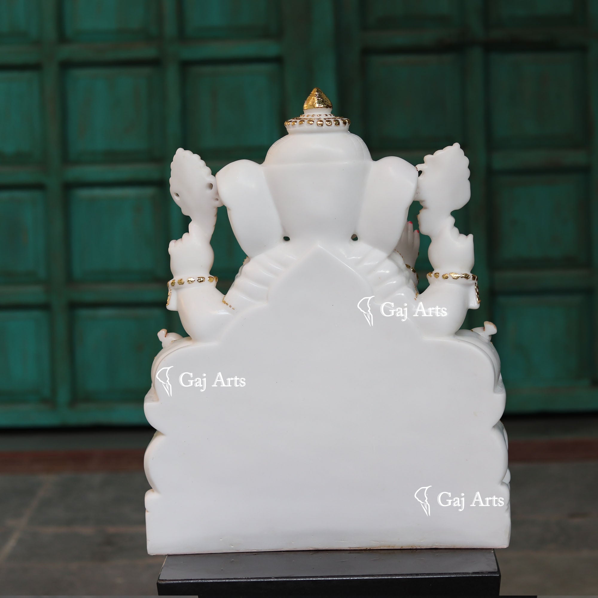 White Marble Ethiopia Ganesh Idol | 24 Inch
