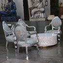 5 Seater Silver  Sofa Set