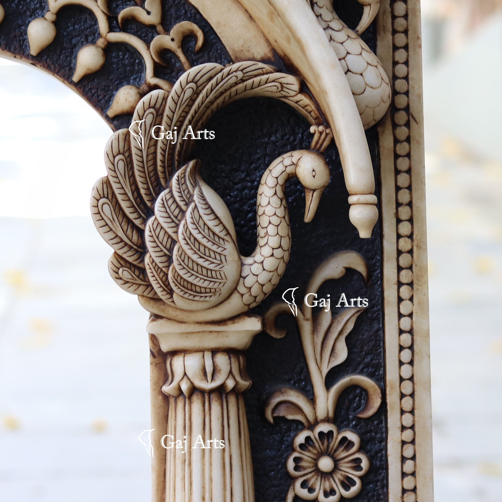 White Marble Jharokha Wall Panel | 60 Inch