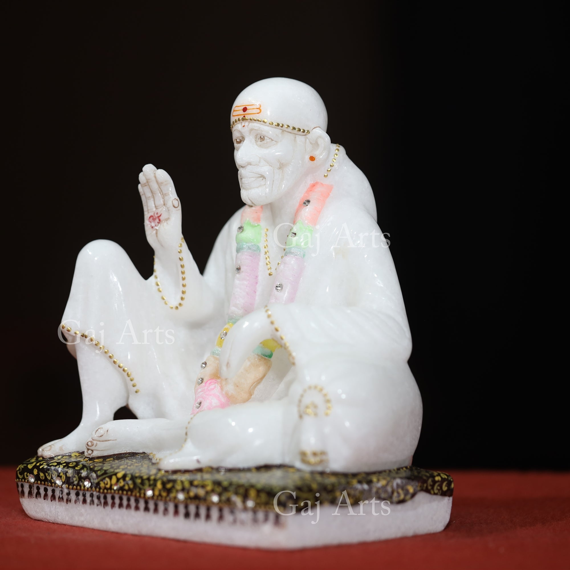 White Makrana Marble Sai Baba Idol | 8 Inch