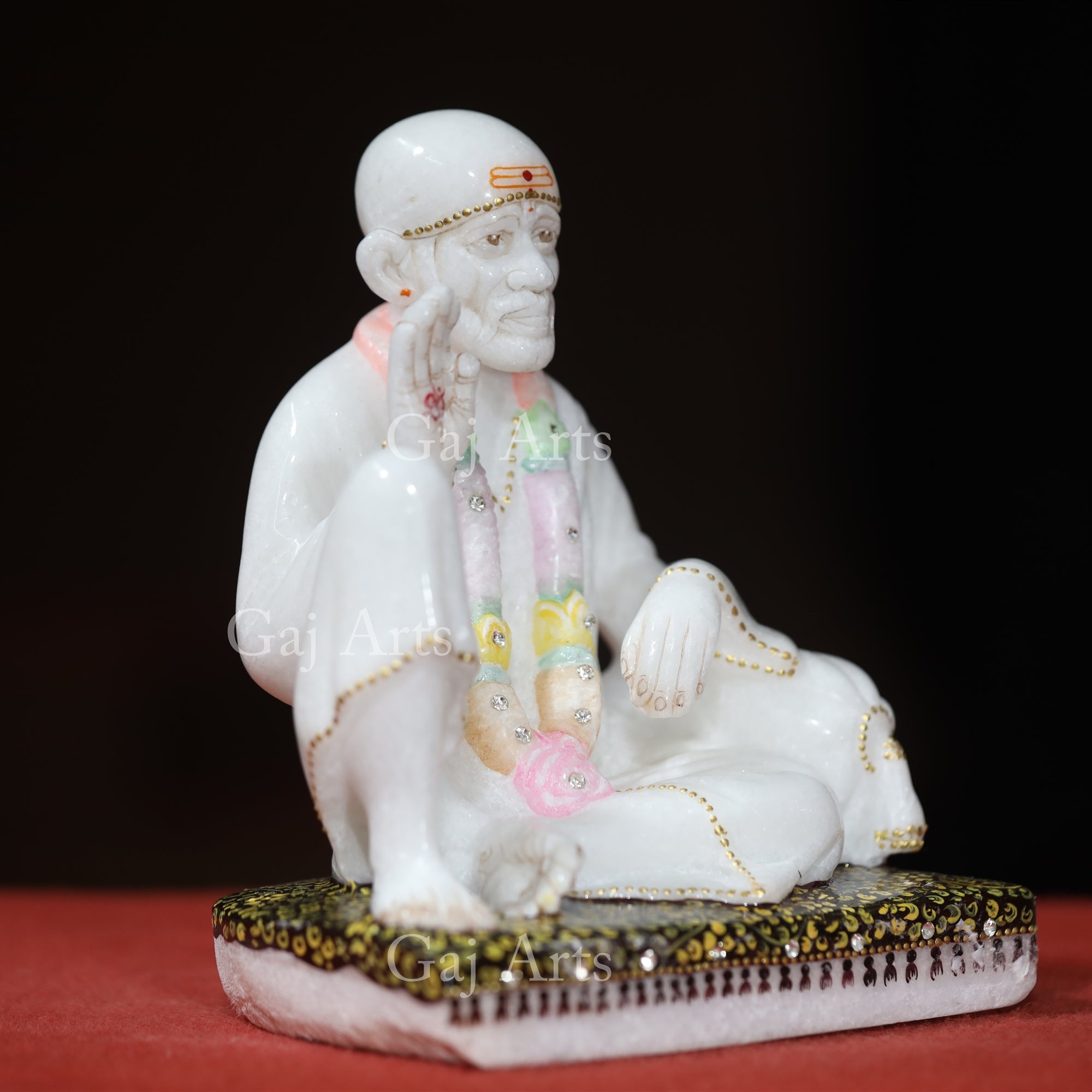 White Makrana Marble Sai Baba Idol | 8 Inch