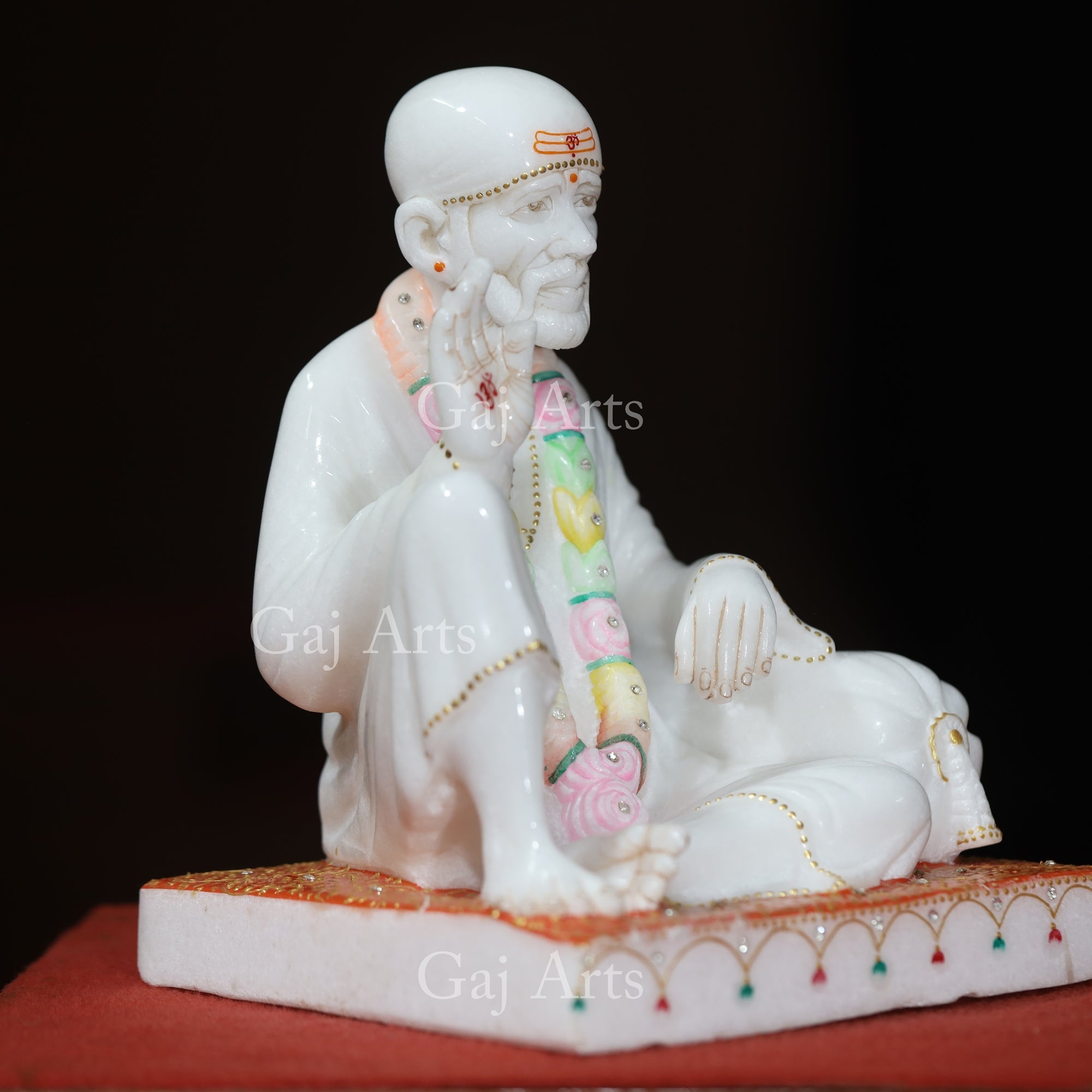 White Makrana Marble Sai Baba Idol | 11 Inch