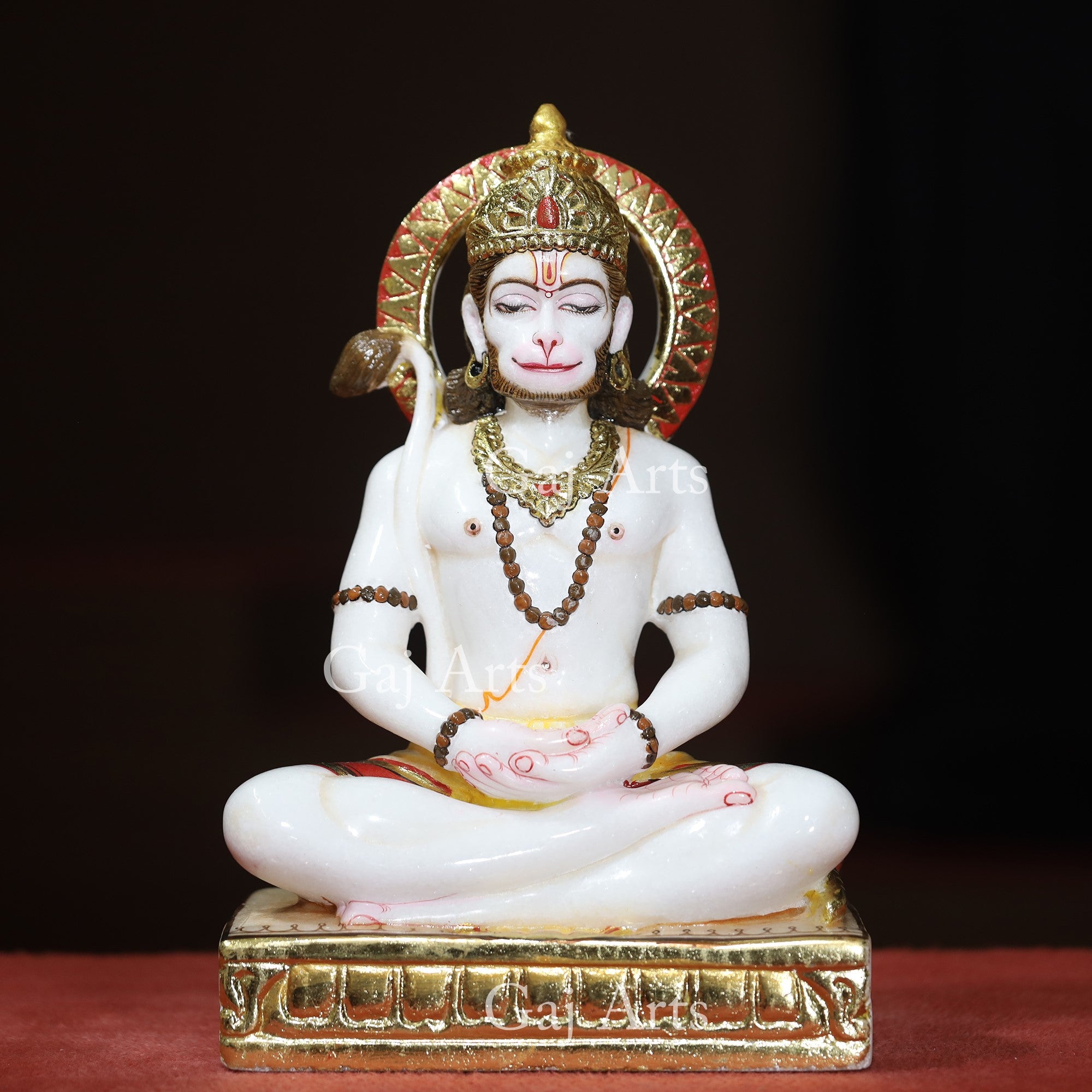 Marble Dhyana Hanuman Ji Idol | 15 Inch