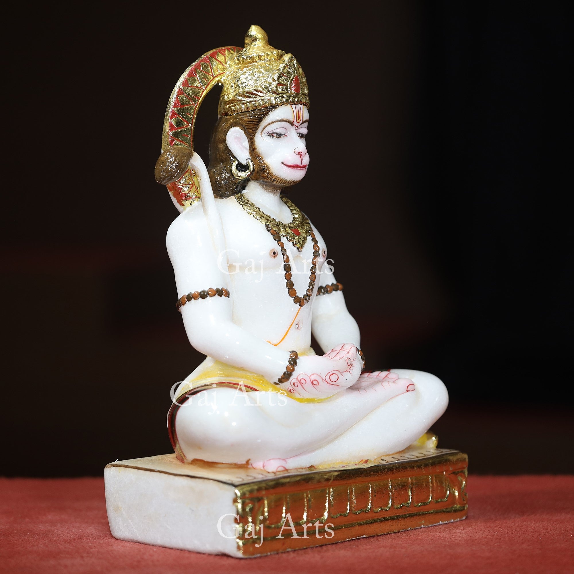 Marble Dhyana Hanuman Ji Idol | 15 Inch