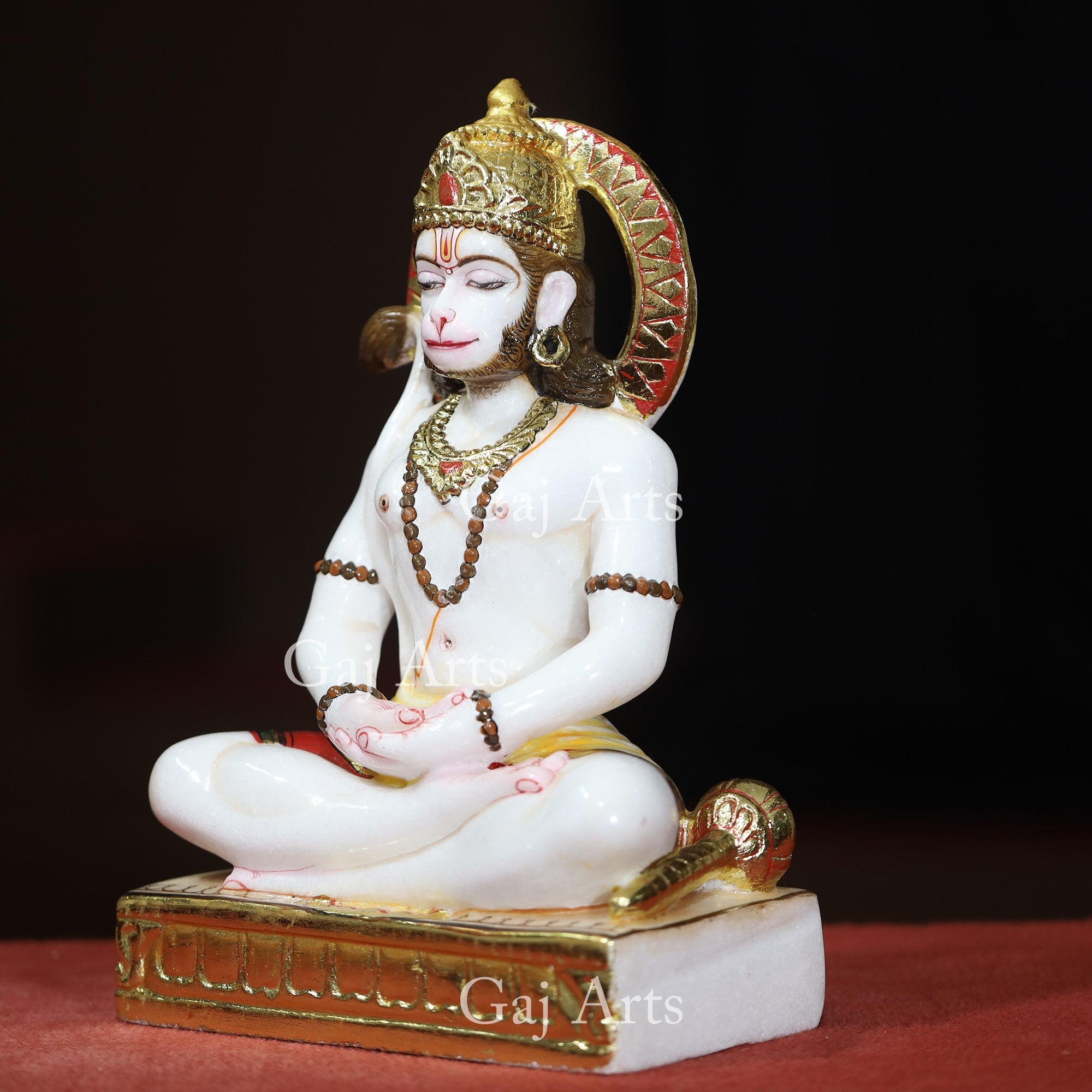Marble Dhyana Hanuman Ji Idol | 15 Inch