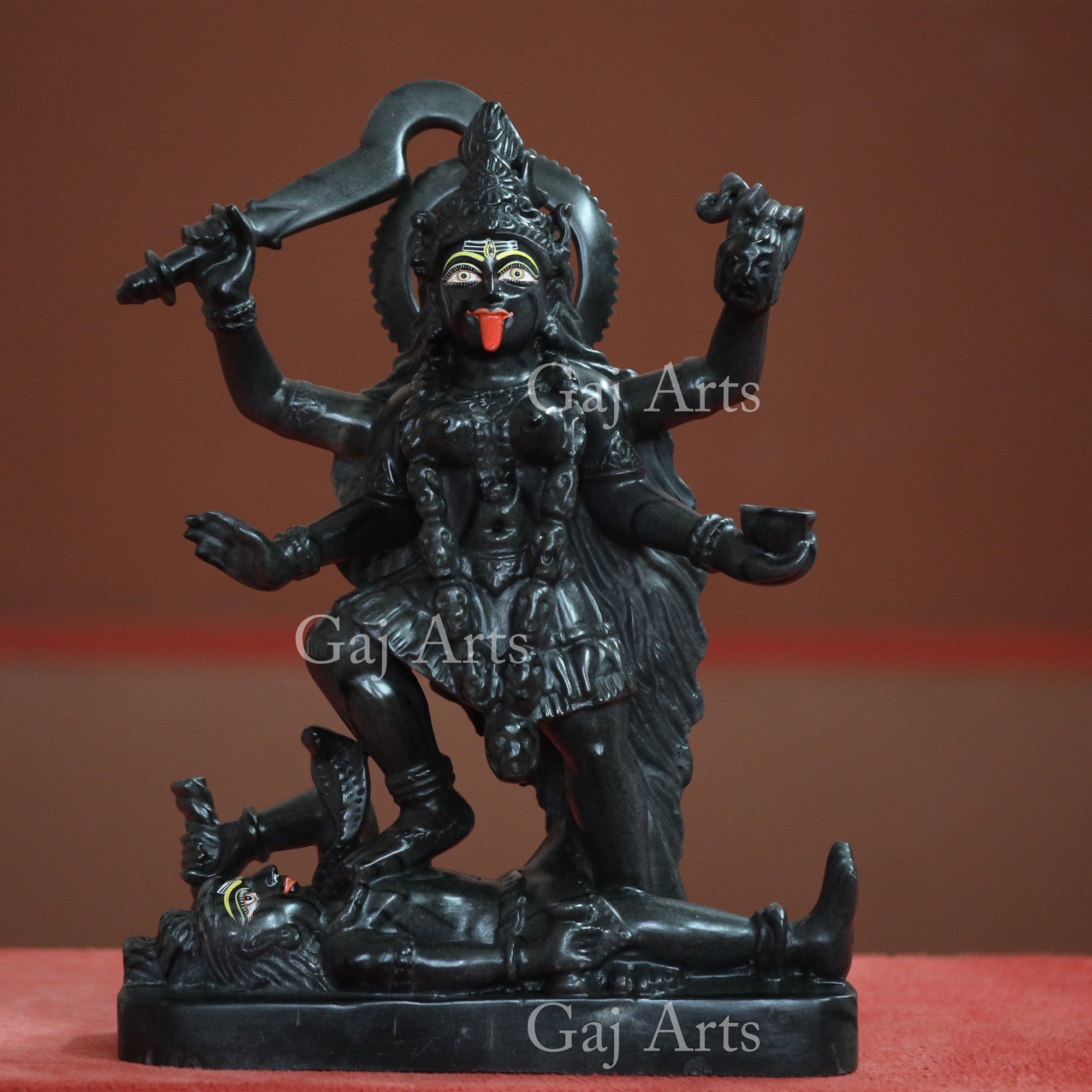 Black Marble Kali Mata Statue | 18 Inch